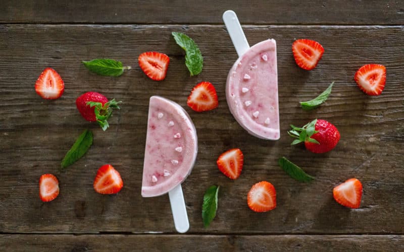 Eis am Stil Rezept - Erdbeere und Wassermelone