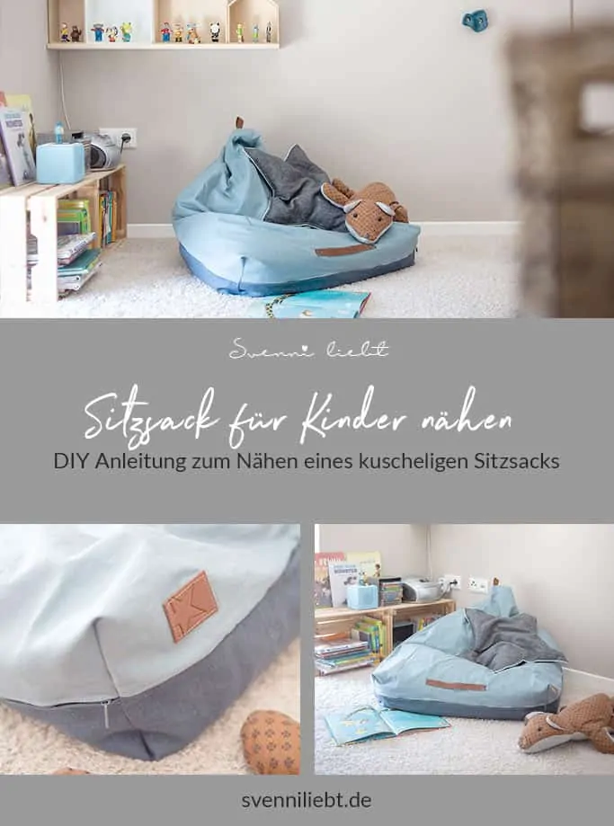 Sitzsack für Kinder nähen: Merke dir die Anleitung auf Pinterest