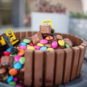 Baustellen Bagger Kuchen