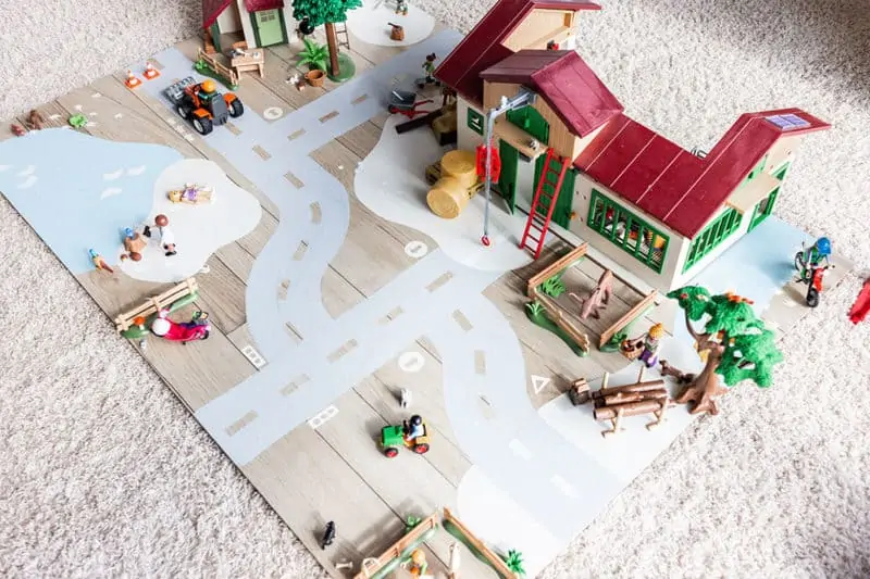 DIY Spielwelt , Straßenteppich oder Bauecke für Kinder