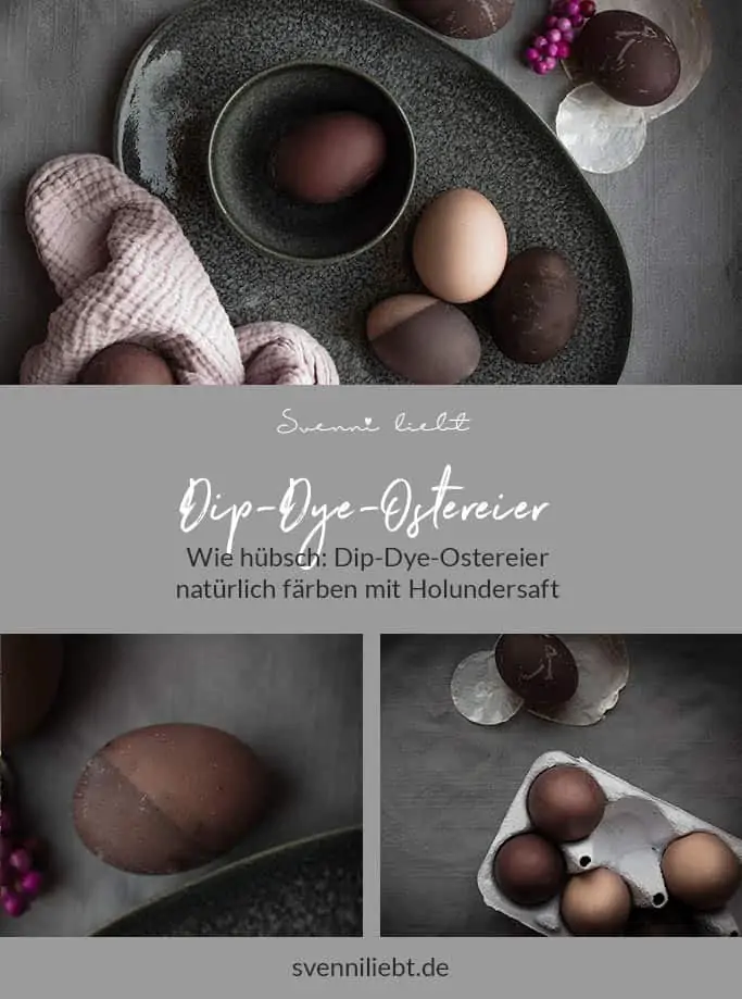 Merke dir die Idee auf Pinterest: Eier natürlich färben mit dunklem Holundersaft