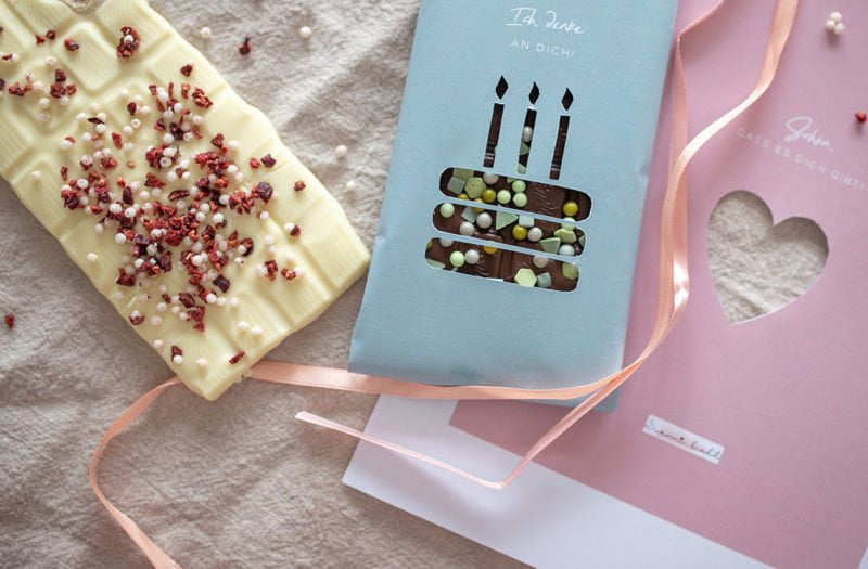 Schnelles DIY Geburtstagsgeschenk basteln mit Schokolade