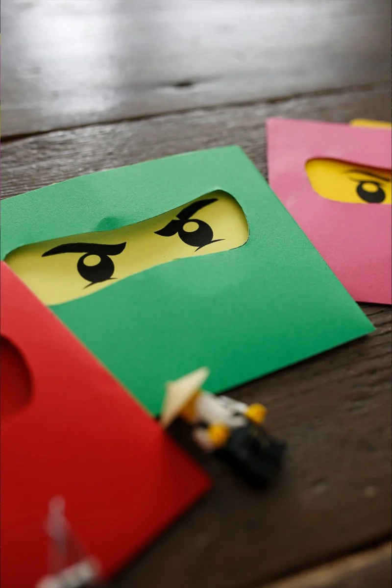 Ninjago-Einladungskarte Bastel-Set - einfach ausdrucken
