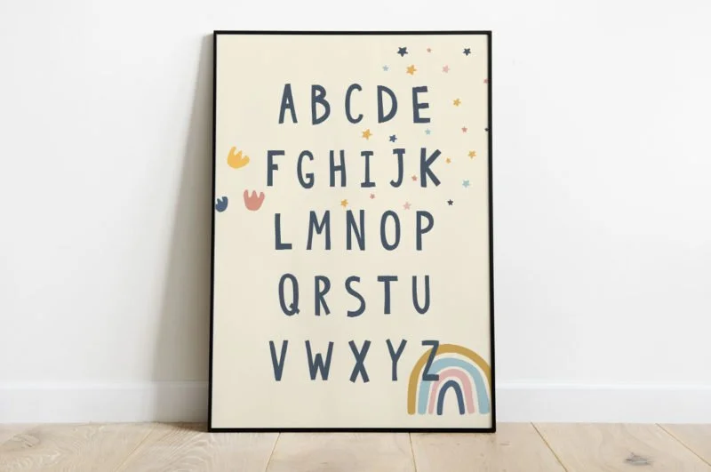 ABC-Poster zum Download mit Freebie Stundenplan und Countdown-Kalender zur Einschulung