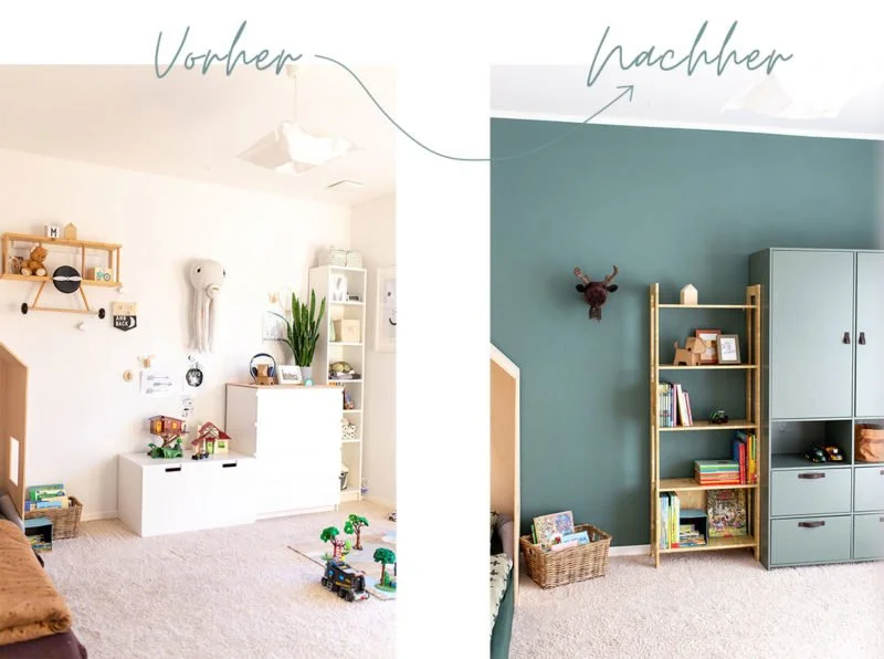 Kinderzimmer für ein Schulkind einrichten - Vorher und Nachher