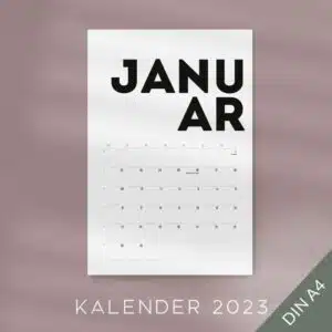 Kalender zum Ausdrucken 2023 - A4