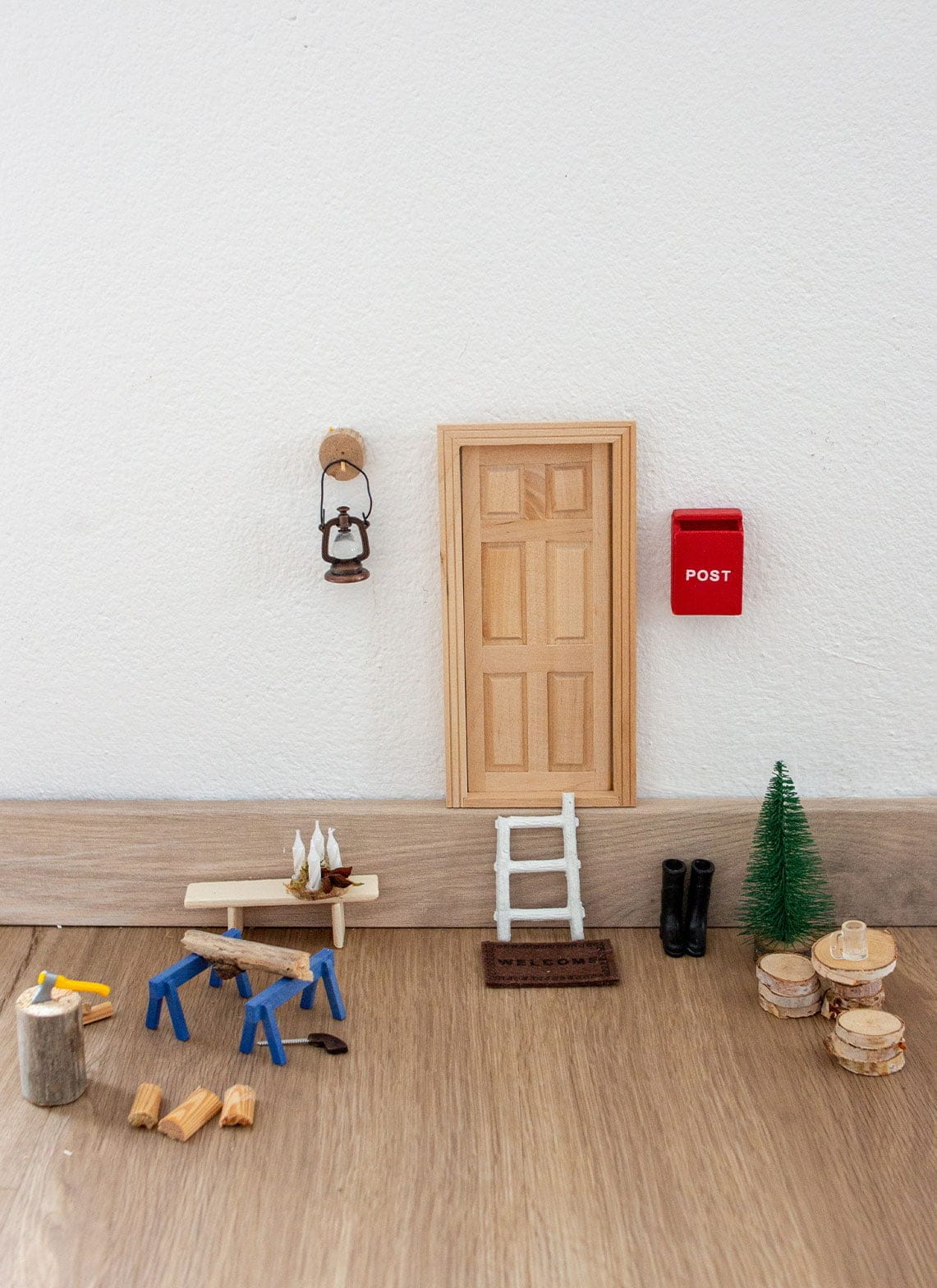 Weihnachts-Wichteltür Zubehör Set – 31-teilig, Mit Tür, Leiter, Geschenken & Mehr, Für Magische Weihnachtsdekoration