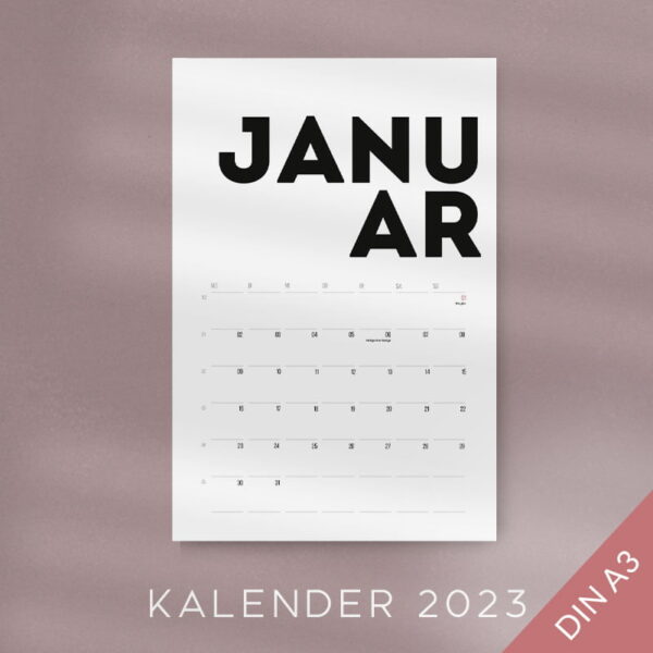 Kalender zum Ausdrucken 2023 - A4