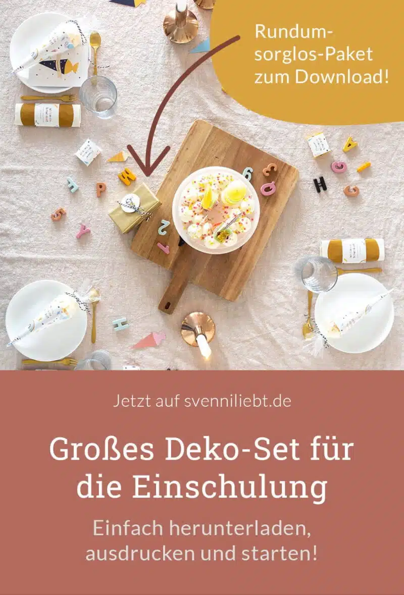 Großes Deko-Set für die Einschlung zum Ausdrucken
