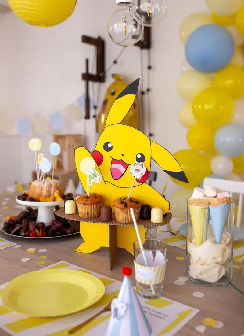 Pokémon-Geburtstag: Muffins und Tischdeko