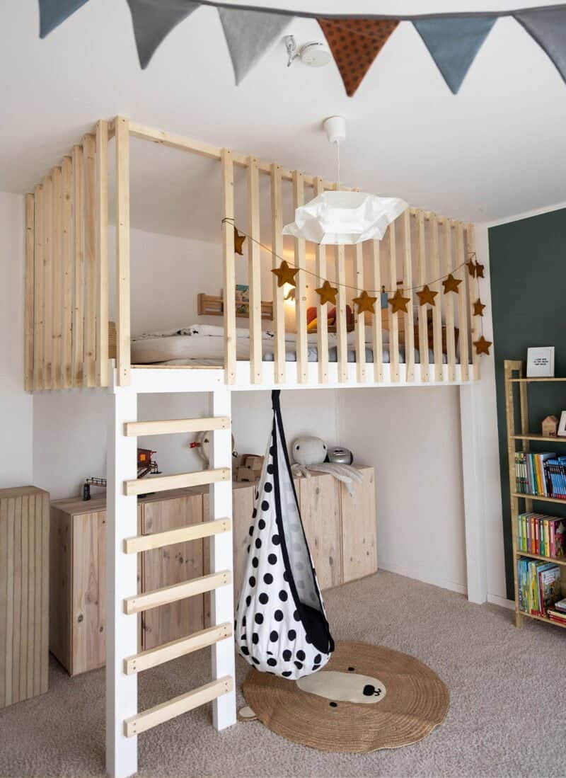 DIY-Hochbett fürs Kinderzimmer aus Holz einfach selbst machen