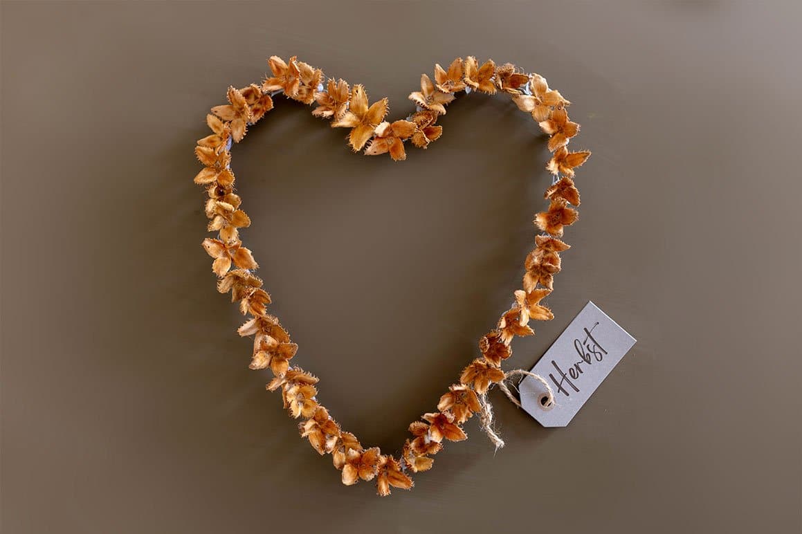 Basteln im Herbst mit Naturmaterialien: einfache und schnelle Bucheckern-Herzen 10 10 Mit Bucheckern im Herbst basteln - DIY Herbst-Deko