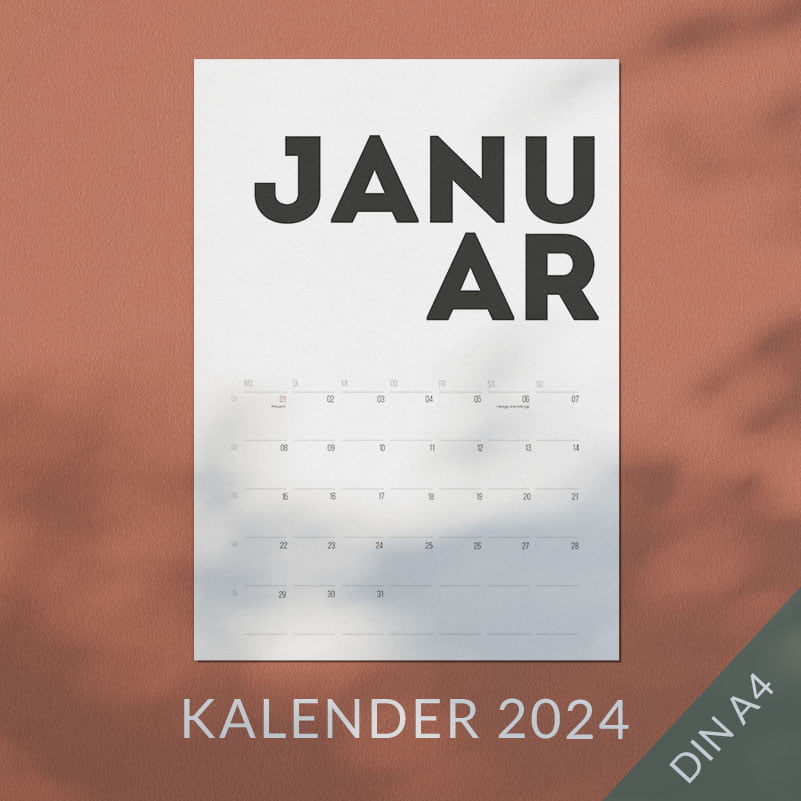 Typografie-Kalender 2024 – DIN A4