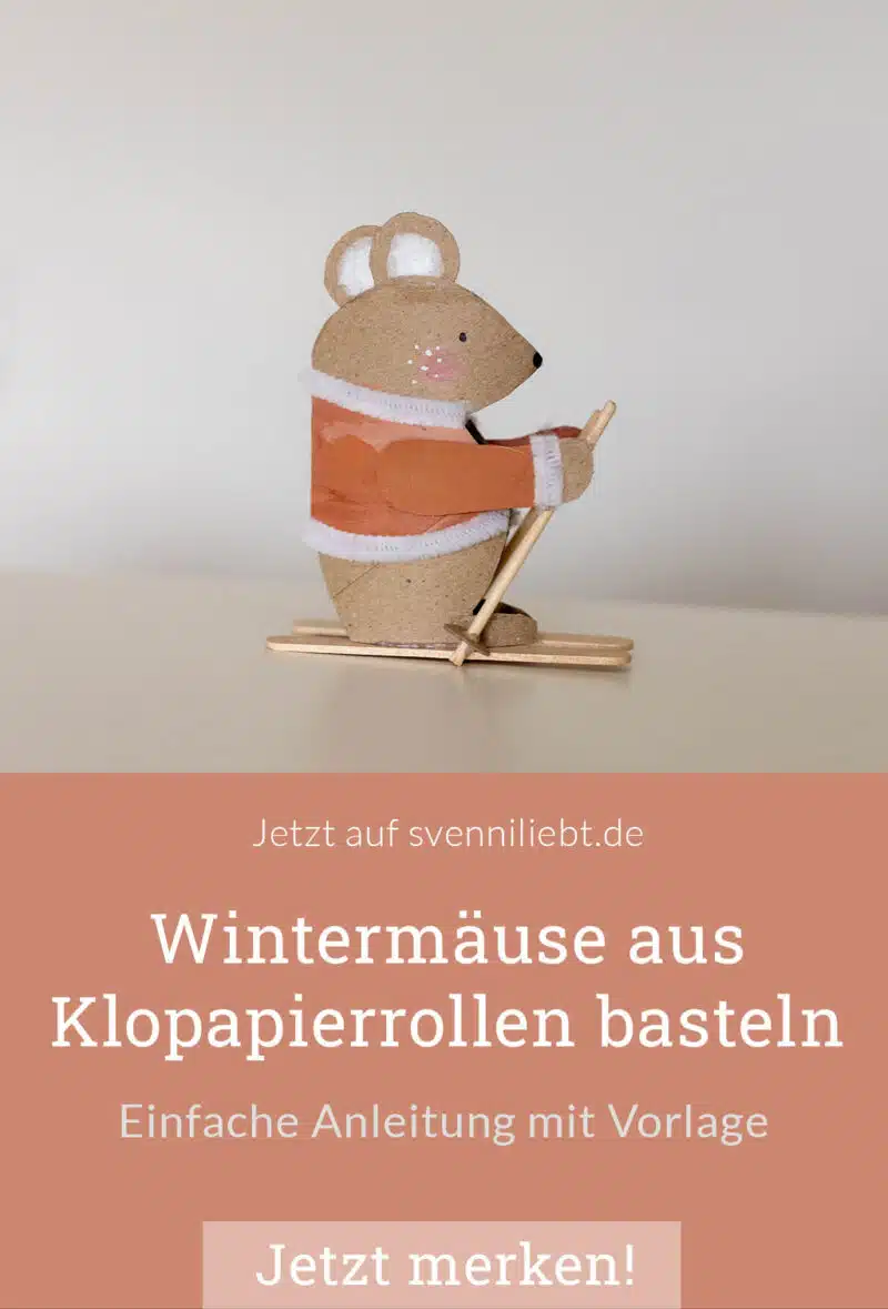 Wintermäuse basteln mit Klopapierrollen auf Pinterest merken! 