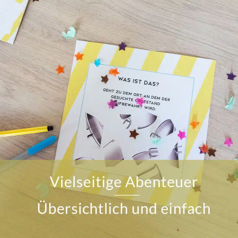 Schatzsuche Kindergeburtstag: für Kinder im Alter von 5-9 Jahre - einfach ausdrucken