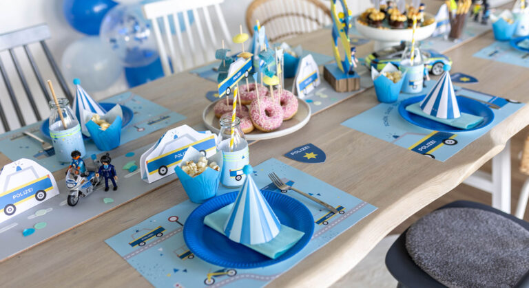 Polizei Kindergeburtstag: Deko zum Ausdrucken