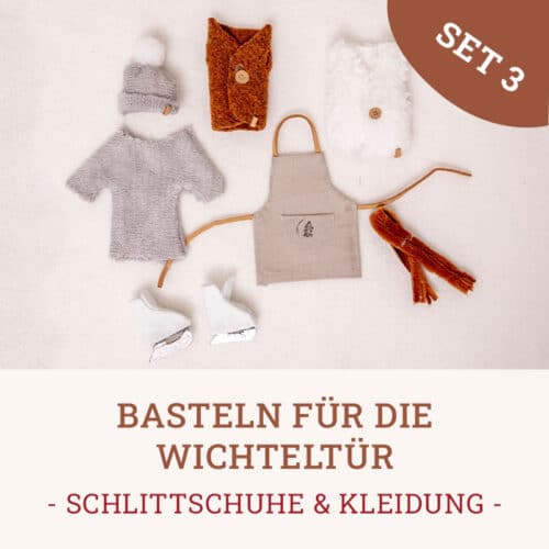 Basteln für die Wichteltür - Schlittschuhe und Kleidung