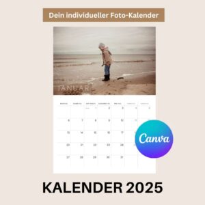 Fotokalender 2025 zum Ausdrucken - Canva Vorlage