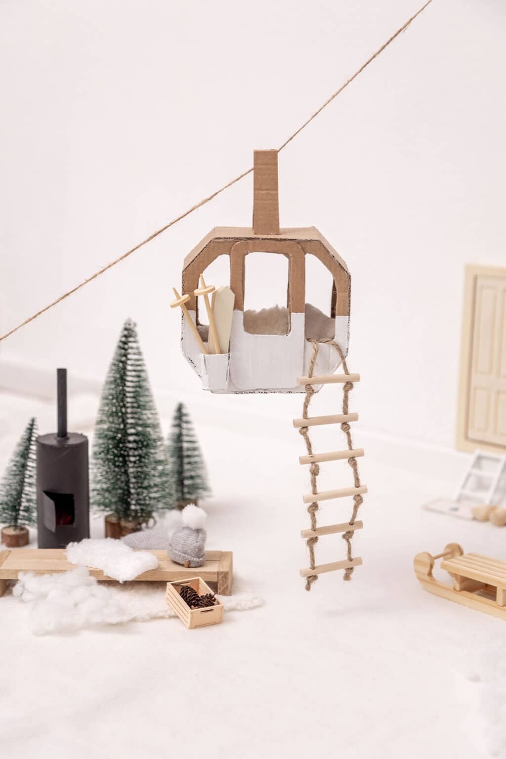 Wichtel Zubehör Set - 3-teilige Weihnachtsdeko Mit Lichterketten Für Puppenhäuser