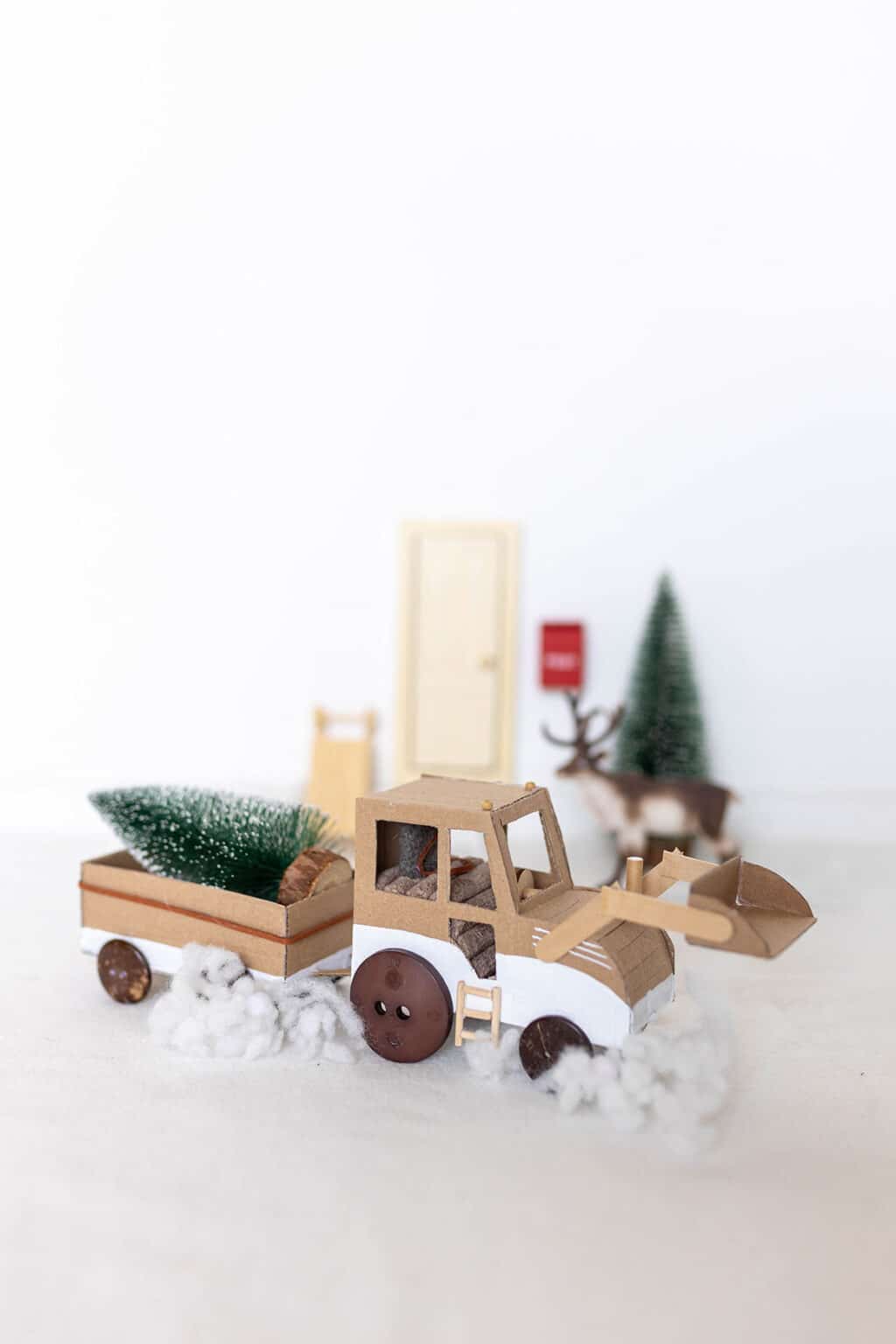 Miniatur Holzschlitten 11,5cm - Weihnachtsdekoration Für Wichtel Und Winterlandschaft