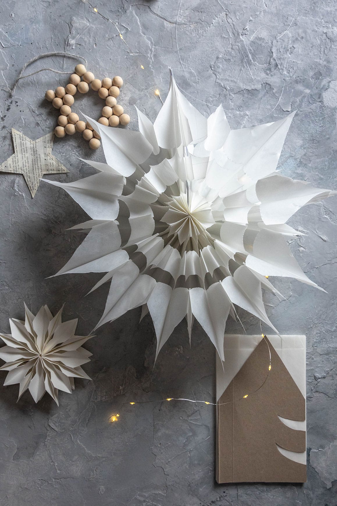 Butterbrottüten-Sterne basteln: DIY-Weihnachtsdeko mit Vorlage