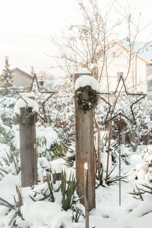 tolle Weihnachtsdeko als Beleuchtung für deinen Garten