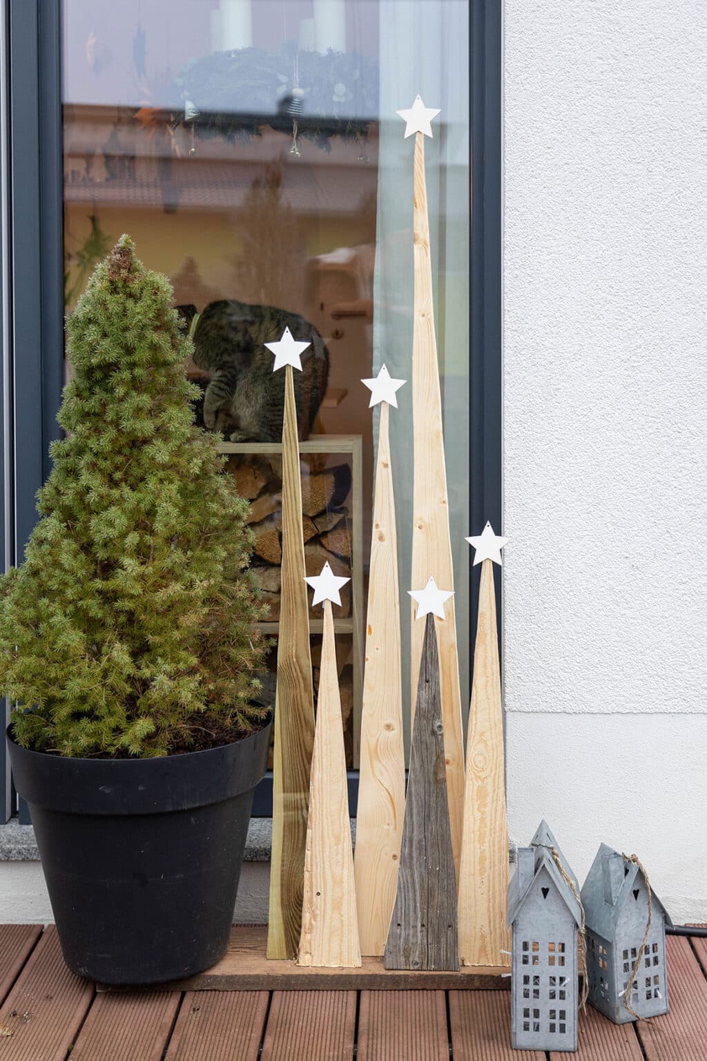 Weihnachtsdeko Aus Holz Für Den Garten