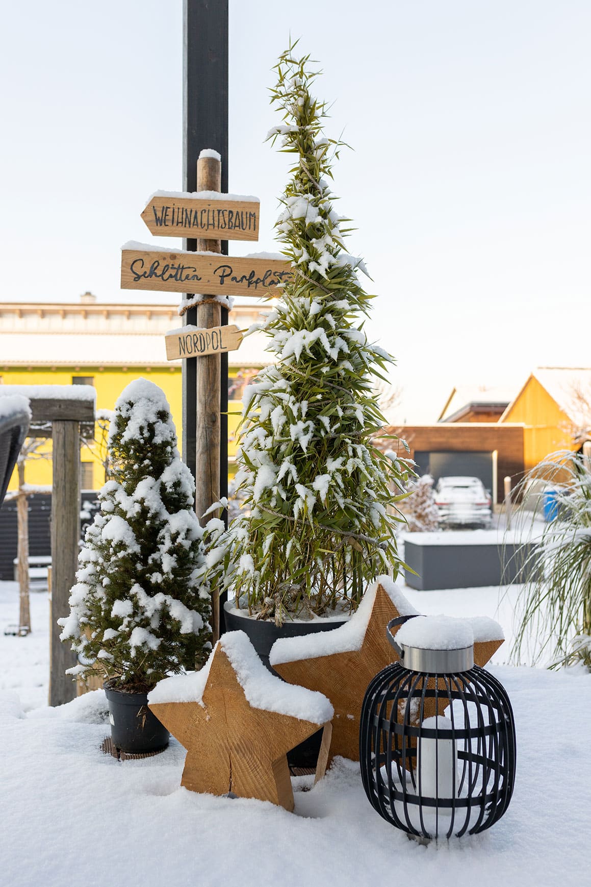 Schne Aussen Weihnachtsdeko Terrasse Ebenbild
