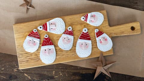 Weihnachtsbasteln mit Kindern und Modelliermasse (lufthärtender Ton oder Fimo)