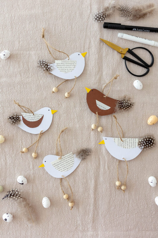 Vögel aus Papier basteln – Frühlingshafte DIY-Idee für Ostern