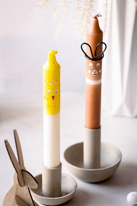 DIY Anleitung zum Kerzen färben für kleine Ostergeschenke