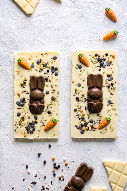 Ostergeschenk aus der Küche: selbstgemachte Osterhasen-Schokolade