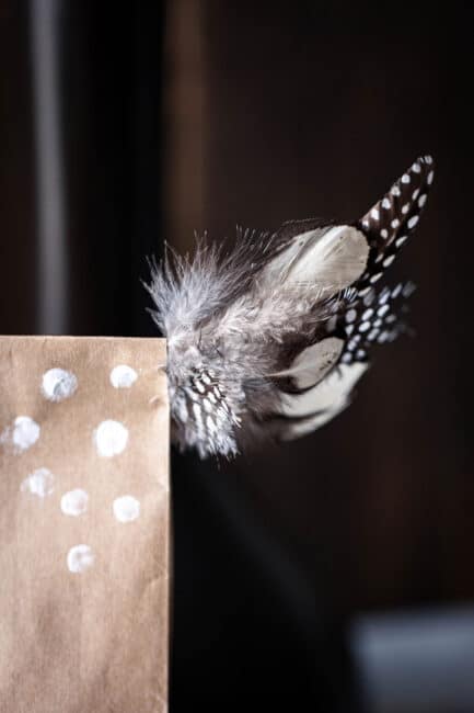 Ostergeschenke einfach verpacken: Huhn Schritt 2