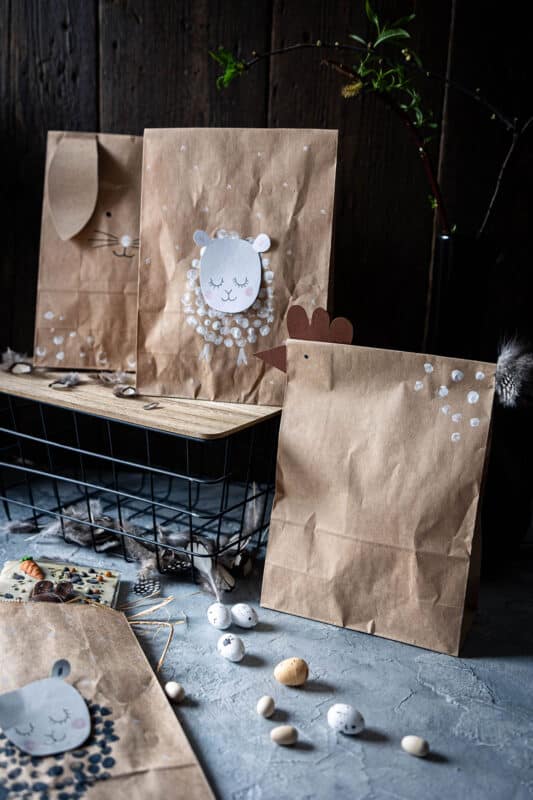 Ostergeschenke verpacken: Diese Materialien brauchst du zum Basteln der Tier-Geschenktüten
