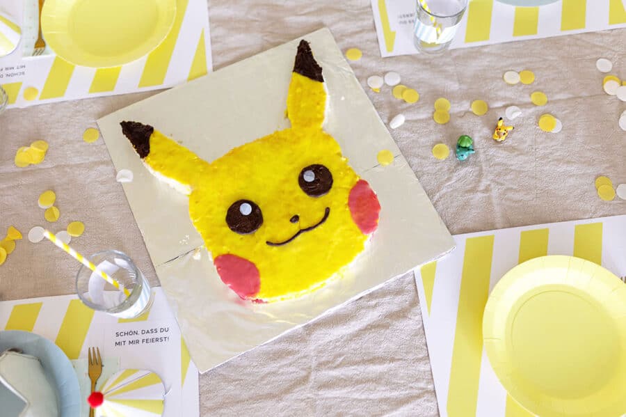 Pokémon-Kuchen: Pikachu für den Kindergeburtstag