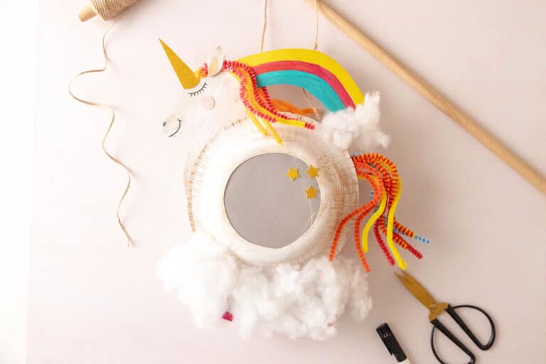 Einhorn Laterne basteln
