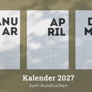 Wandkalender 2027 zum Ausdrucken
