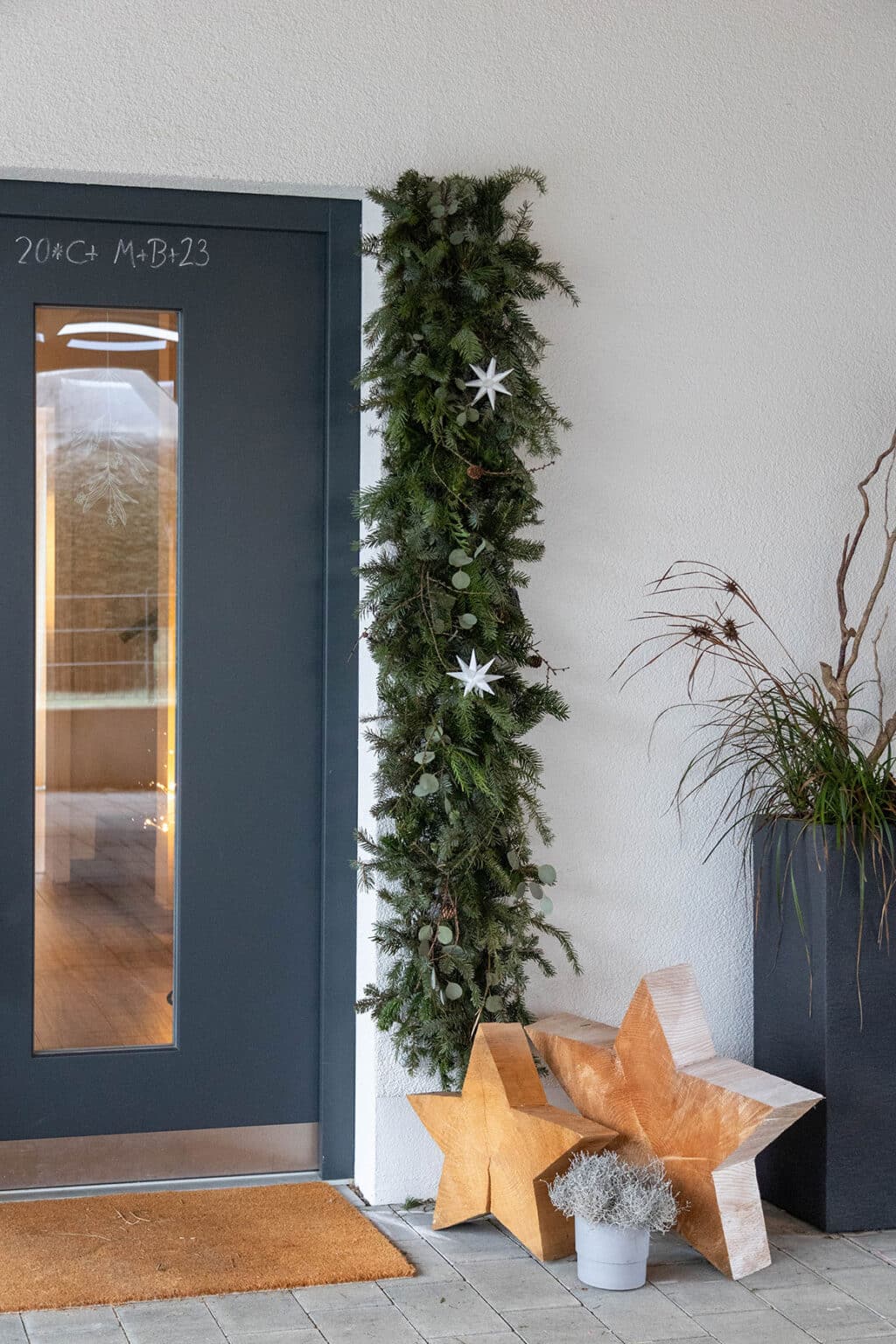 Erstaunlich Hauseingang Weihnachtsdeko Fr Draussen Selber Machen Bild