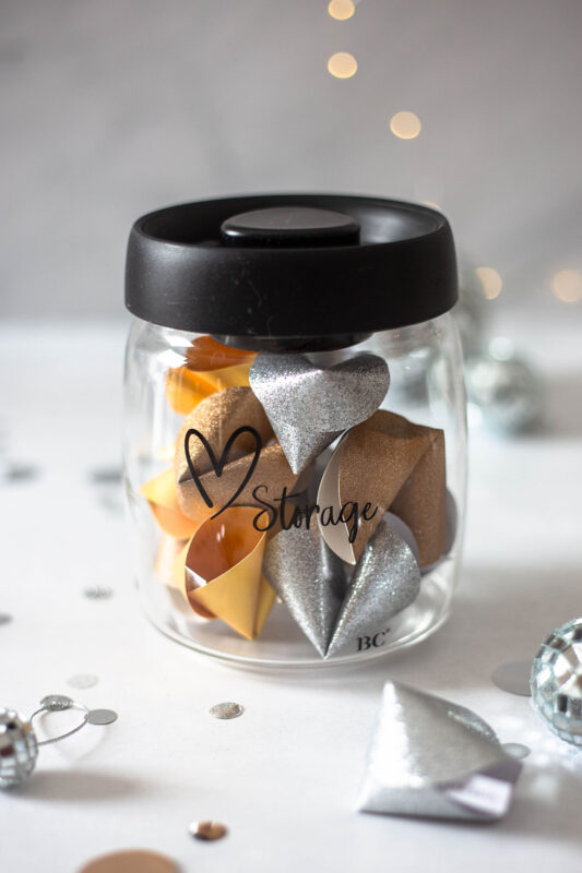 Glückskekse im Glas