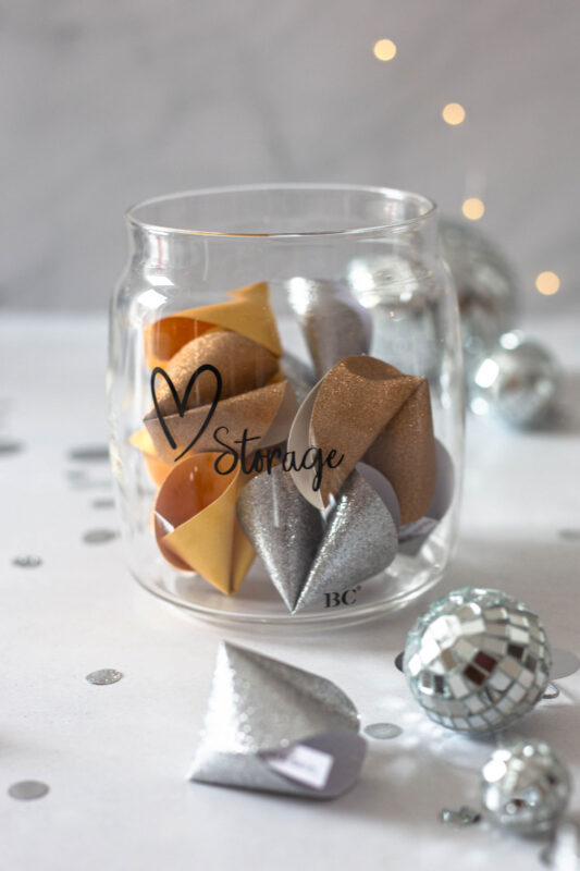 Glückskekse im Glas