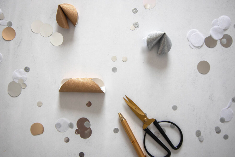 Glückskekse selber machen mit Vorlage für Sprüche