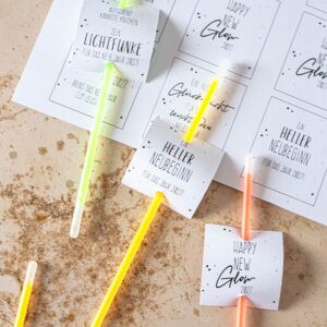 Knicklichter Vorlage für Silvester