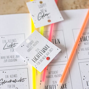 Knicklichter Vorlage für Silvester