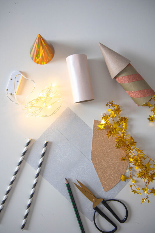 DIY-Raketen basteln für die Silvester Deko