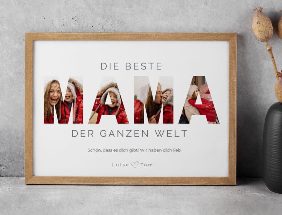 Muttertagsgeschenk selber machen: 9 einfache und schnelle Ideen 12 12 Muttertagsgeschenk Mama Poster