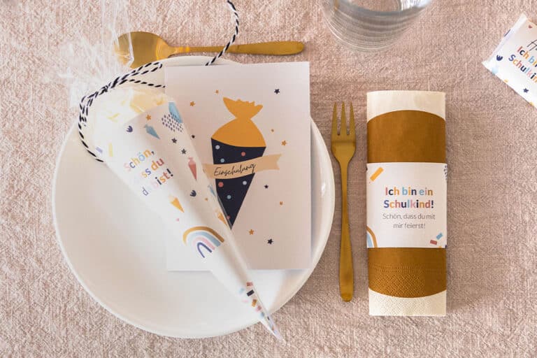 Einschulung Einladung und Deko