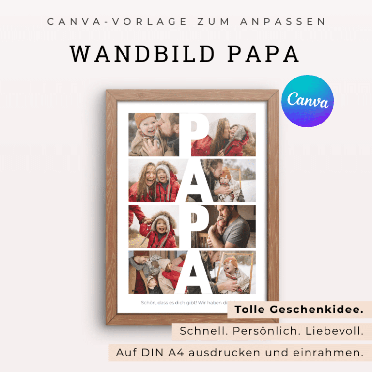 Poster Fotocollage Geschenk Papa 1