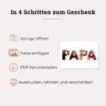 Bild Papa zum Personalisieren mit Fotos und Ausdrucken - Geschenkidee Vatertag und Geburtstag