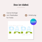 Bild Papa zum Personalisieren mit Fotos und Ausdrucken - Geschenkidee Vatertag und Geburtstag