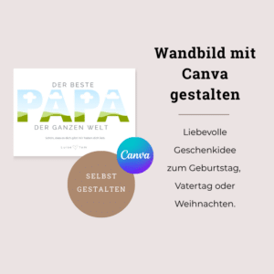 Poster Papa zum Personalisieren und Ausdrucken - Geschenkidee Vatertag und Geburtstag